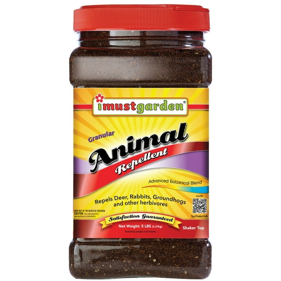 I Must Garden Granular Animal Repellent: For Deer, Rabbits, and Groundhogs - 5 lb. Shaker Jar
