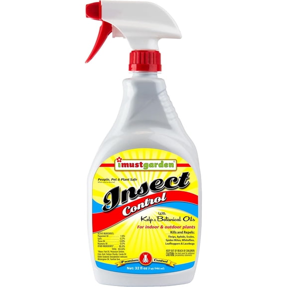 I Must Garden Insect Control: Kills & Repels Aphids, Whiteflies, Mites, Gnats, and More - 32oz Spray