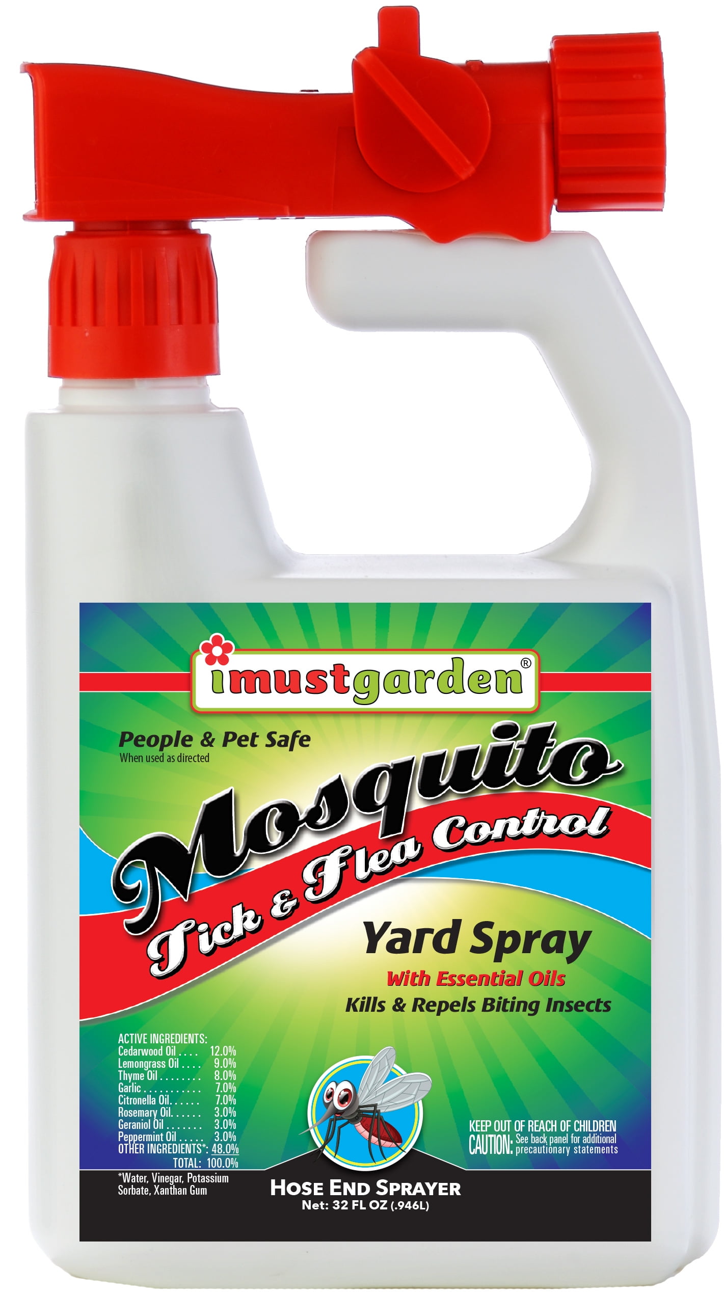 I Must Garden Mosquito, Tick & Flea Control: 32oz Hose End Concentrate