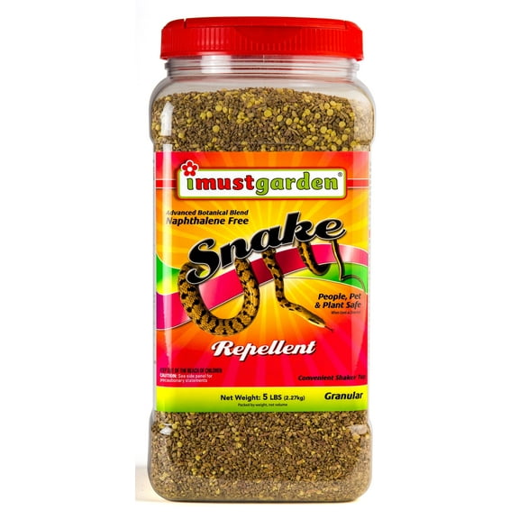 I Must Garden Snake Repellent: Powerful All-Natural Protection - 5 lb. Granular Shaker Jar