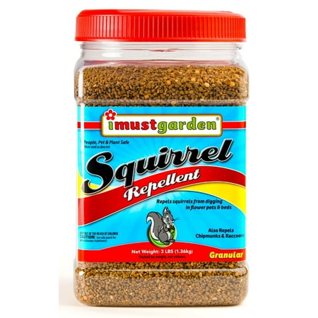I Must Garden Squirrel Repellent - 3lb Granular - Stops Digging in Flower Pots & Beds