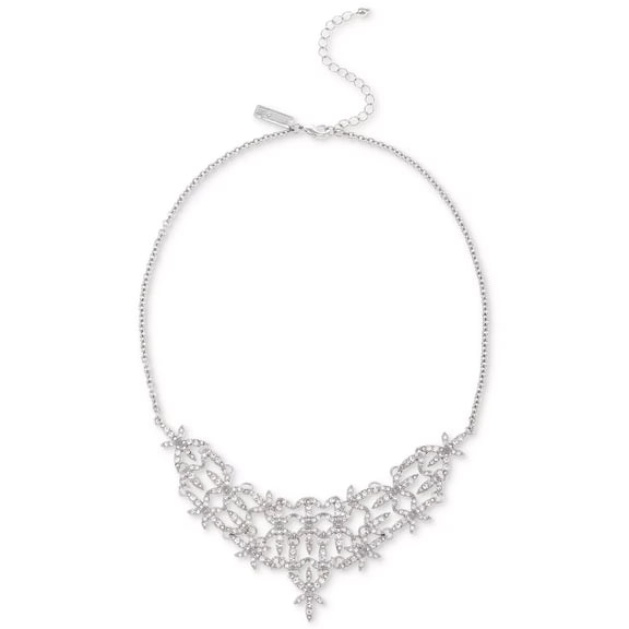 I.N.C. INTERNATIONAL CONCEPTS Silver-Tone Pavé Star Statement Necklace, 16"