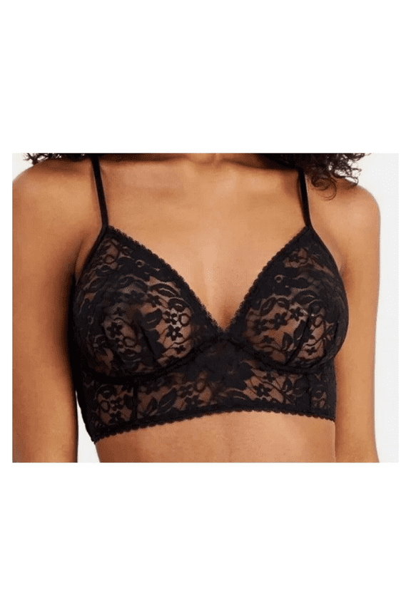 I.N.C. INTERNATIONAL CONCEPTS Women's Lace Bralette Lingerie Black Size M