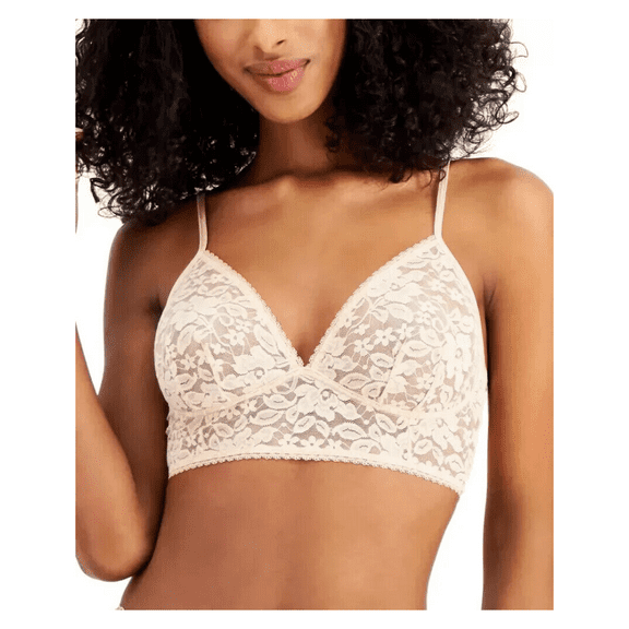I.N.C. INTERNATIONAL CONCEPTS Women's Lace Bralette Lingerie , Almond Latte , M