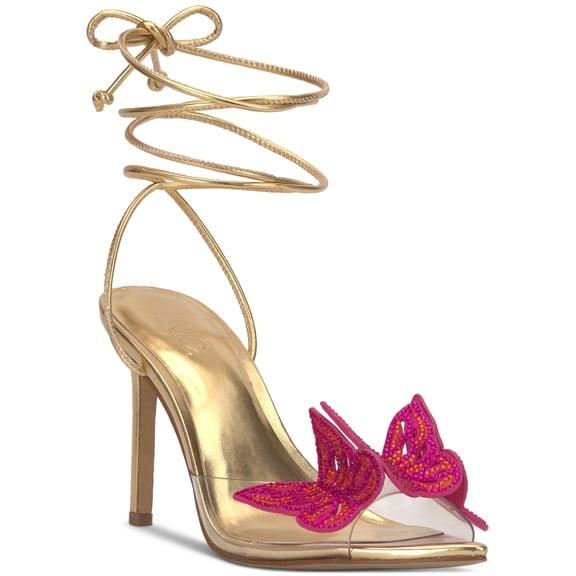 I.N.C. International Concepts Annalise Heels Gold Butterfly 8M