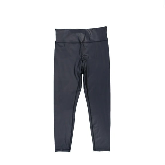 I.N.C. International Concepts Shine Compression Leggings Deep Black L