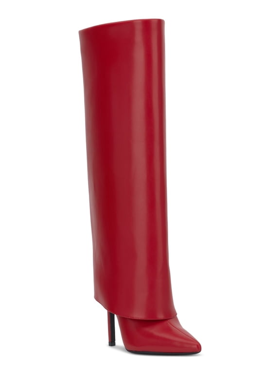 I.N.C. International Concepts Skylar Cuff Pointed-Toe Dress Red Smooth 5.5M