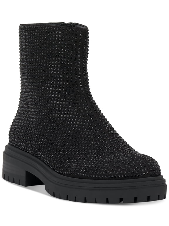 I.N.C. International Concepts Women's Bling Ankle Booties, Round Toe Black, 5M