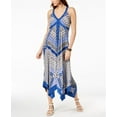 thumbnail image 1 of I.N.C. International Concepts Women's Petite Printed Handkerchief-Hem Maxi Dress (Global Patch, PXS), 1 of 1