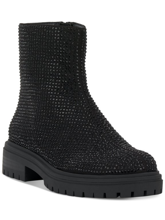 I.N.C. International Concepts Womens Beslana Booties Black Bling 6.5M