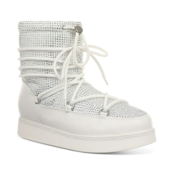 I.N.C. International Concepts Womens Brooklynn Winter Booties Silver Bling 8M