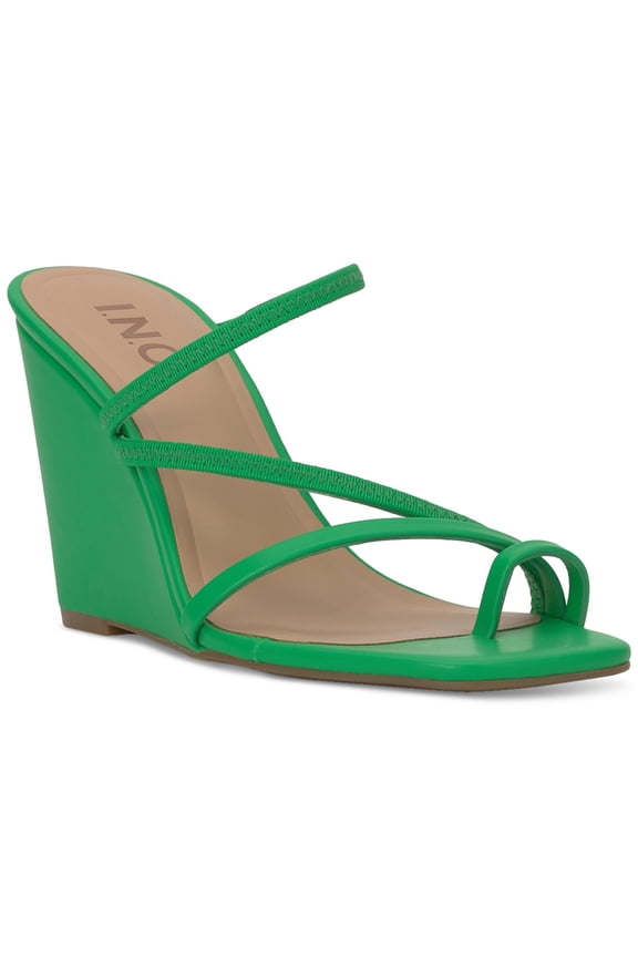 I.N.C. International Concepts Womens Eiana Wedge Sandals Green Smooth 9M