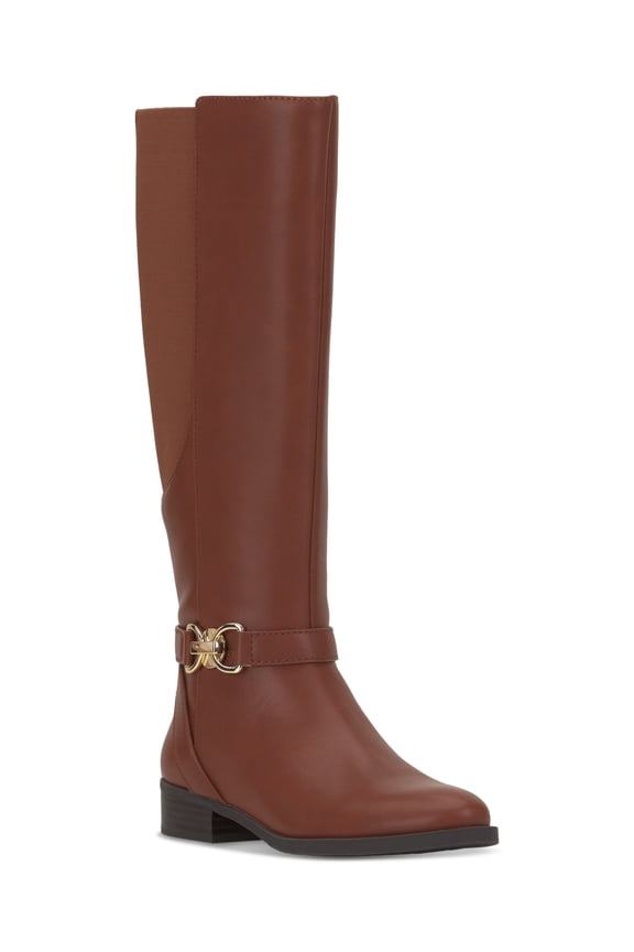 I.N.C. International Concepts Womens Faron Riding Boots Cognac Smooth 12M