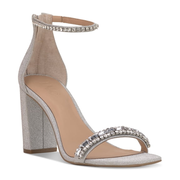 I.N.C. International Concepts Womens LanaHeeled Sandals Silver Glitter 5.5M