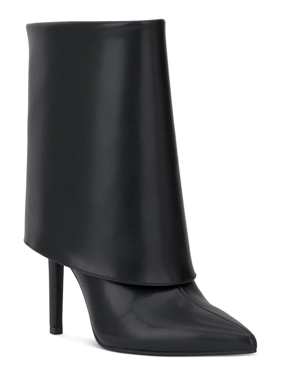 I.N.C. International Concepts Womens Sabeel Cuff Booties Black Smooth 7.5M