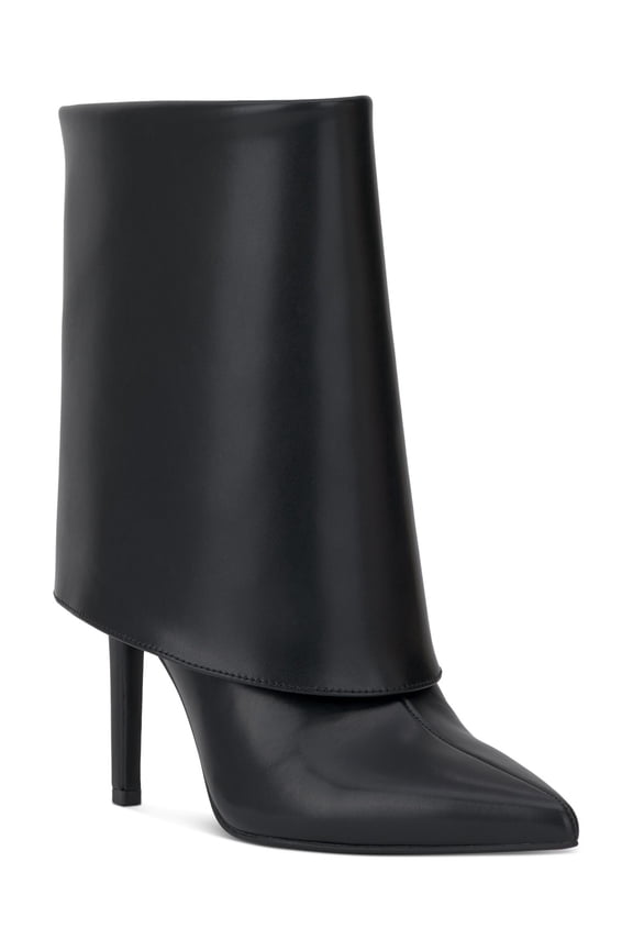 I.N.C. International Concepts Womens Sabeel Cuff Booties Black Smooth 8M