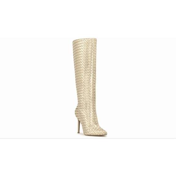 I.n.c. International Concepts Women's Savonia Woven Knee High Boots,  Gold Woven