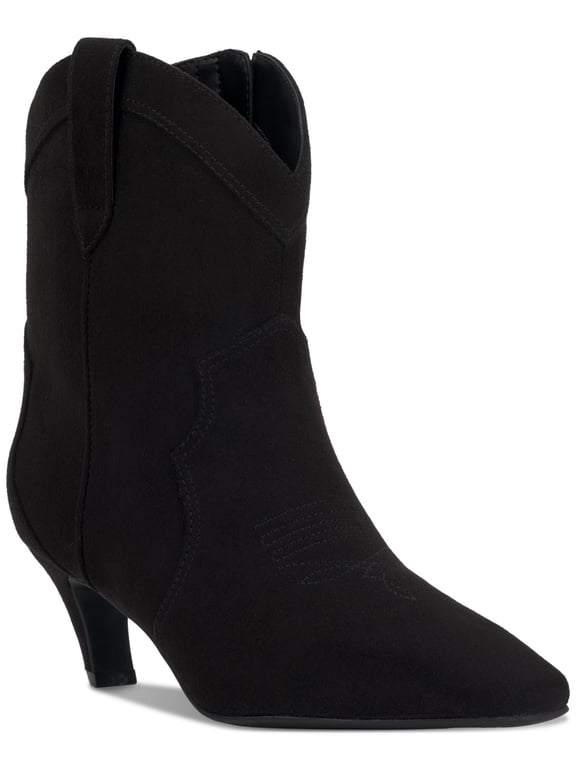 I.N.C. International Concepts Womens Secia Western Booties Black Micro 5.5M