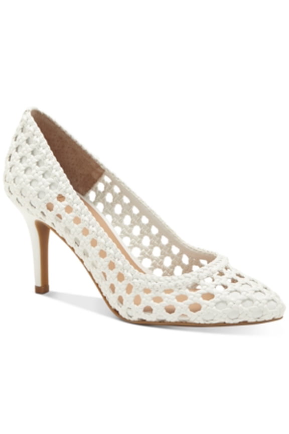 I.N.C. International Concepts Zitah Pumps White Woven 8M