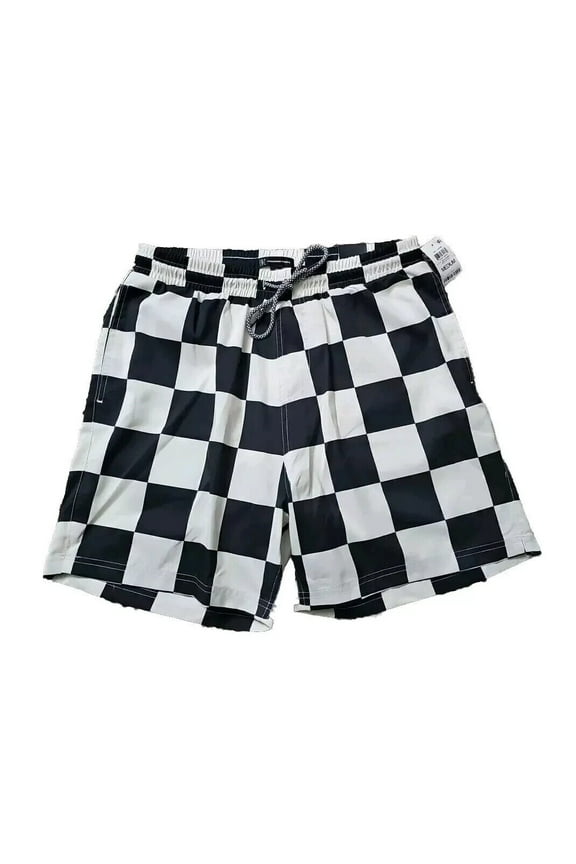 I.N.C. Men's NEW Checkered 5" Quick Dry Swim Shorts Trunks M Medium