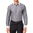 thumbnail image 1 of I.N.C Mens Chambray Button Up Shirt, Grey, X-Large, 1 of 1