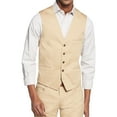 thumbnail image 1 of I.N.C Mens Collins Slim-Fit Five Button Vest, Beige, X-Large, 1 of 2