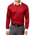 thumbnail image 1 of I.N.C Mens Contrast Collar Button Up Shirt, Red, XX-Large, 1 of 2