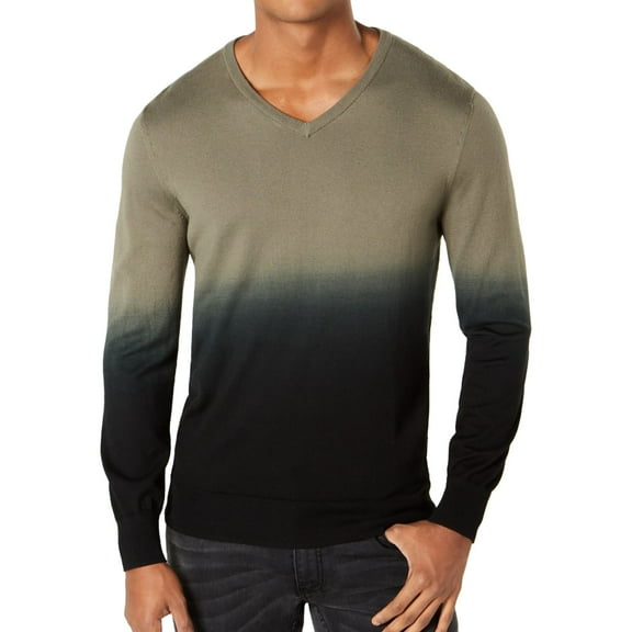 I.N.C Mens Dip Dye Knit Sweater, Green, XX-Large