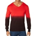thumbnail image 1 of I.N.C Mens Dip Dye Knit Sweater, Red, XX-Large, 1 of 2