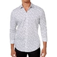 thumbnail image 1 of I.N.C Mens Ditsy-Print Button Up Shirt, White, XX-Large, 1 of 1