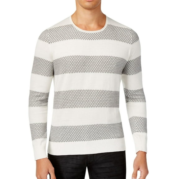 I.N.C Mens Dotted Knit Sweater, Off-White, XX-Large