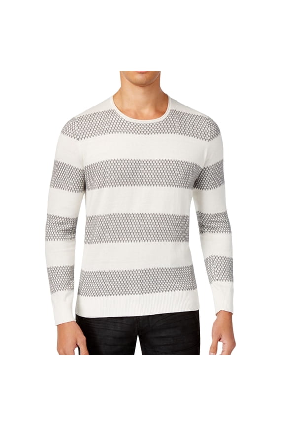 I.N.C Mens Dotted Knit Sweater, Off-White, XX-Large
