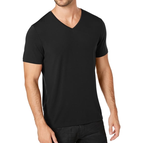 I.N.C Mens Dressy Basic T-Shirt, Black, XX-Large