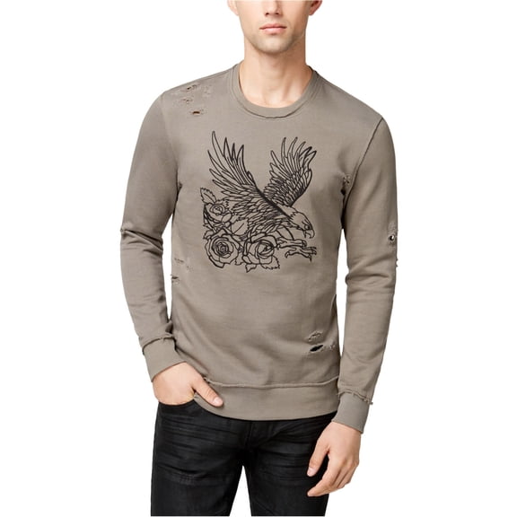 I.N.C Mens Embroidered Sweatshirt, Green, XXX-Large