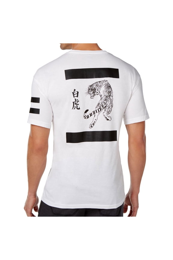 I.N.C Mens Eye Of The Tiger Graphic T-Shirt, White, XX-Large
