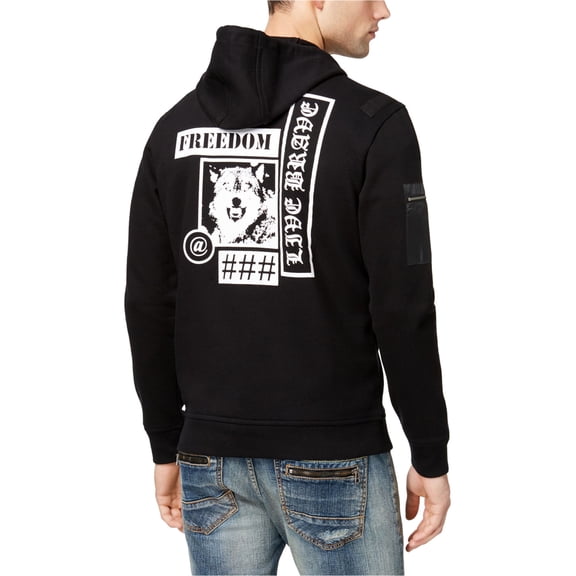 I.N.C Mens Freedom Hoodie Sweatshirt, Black, XX-Large
