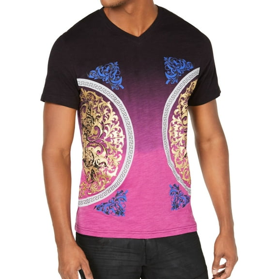 I.N.C Mens Half Moon Graphic T-Shirt, Black, Small