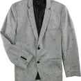 thumbnail image 1 of I.N.C Mens Jacquard Two Button Blazer Jacket, Grey, Medium, 1 of 2
