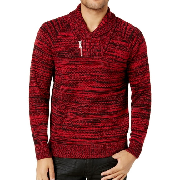 I.N.C Mens LS Knit Pullover Sweater, Red, X-Large