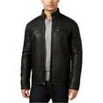 thumbnail image 1 of I.N.C Mens Lionel Faux-Leather Jacket, Black, Medium, 1 of 1
