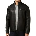 thumbnail image 1 of I.N.C Mens Lionel Faux-Leather Jacket, Black, XX-Large, 1 of 2