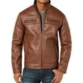 thumbnail image 1 of I.N.C Mens Lionel Faux-Leather Jacket, Brown, XX-Large, 1 of 1