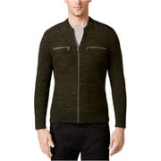 INC INTERNATIONAL CONCEPTS Mens Manchester Heathered Mixed Media Sweater Green 2XL