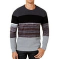 thumbnail image 1 of I.N.C Mens Pieced Pullover Knit Sweater, Black, XX-Large, 1 of 2