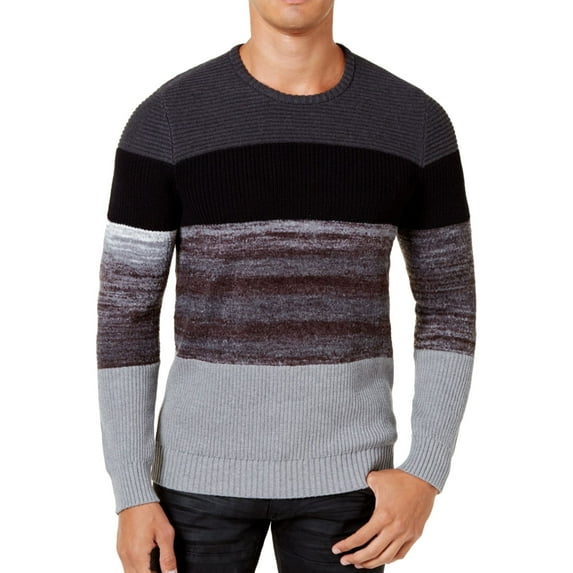 I.N.C Mens Pieced Pullover Knit Sweater, Black, XX-Large