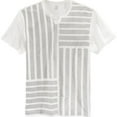thumbnail image 1 of I.N.C Mens Pine Stripe Split Graphic T-Shirt, White, X-Large, 1 of 1