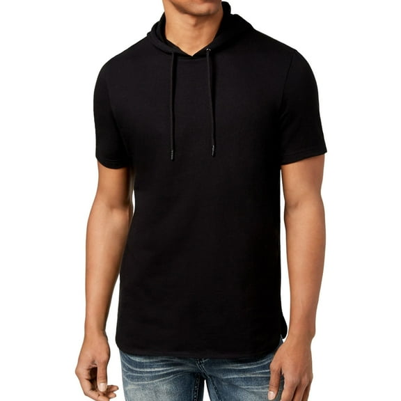 I.N.C Mens Pull Over Hoodie Sweatshirt, Black, Medium