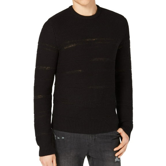 I-N-C Mens Rage Pullover Sweater, Black, X-Large