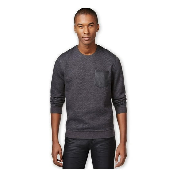 I.N.C Mens Reptile Crew Sweatshirt, Grey, Small