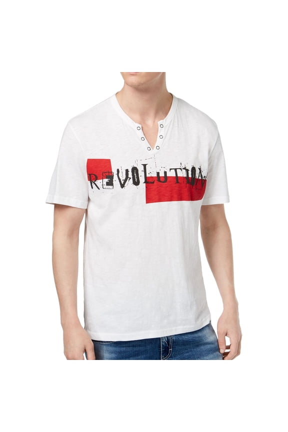 I.N.C Mens Revolution Henley Shirt, White, XX-Large